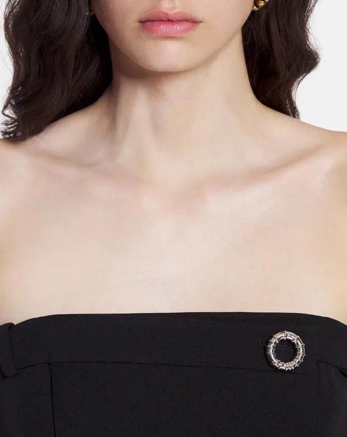 Women Lanvin Tops Bustier Mlodie Jewel Detail Black Women Lanvin Tops Bustier Mlodie Jewel Detail Black