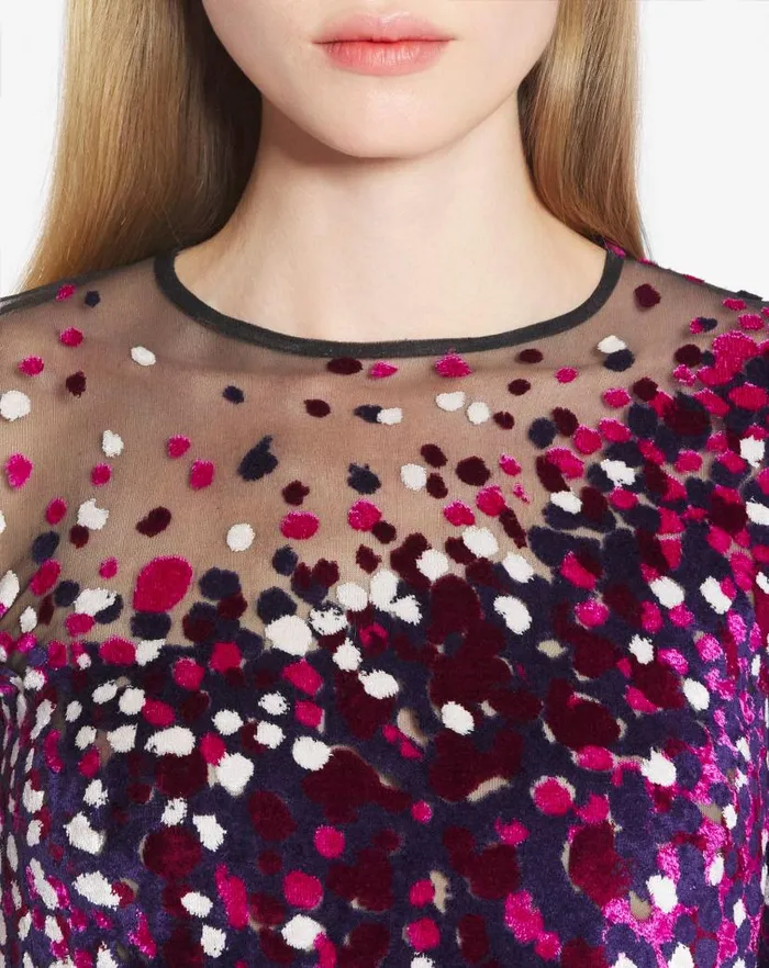 Women Lanvin Tops Devoured Jersey Top Fuchsiajapanese Ink Women Lanvin Tops Devoured Jersey Top Fuchsiajapanese Ink