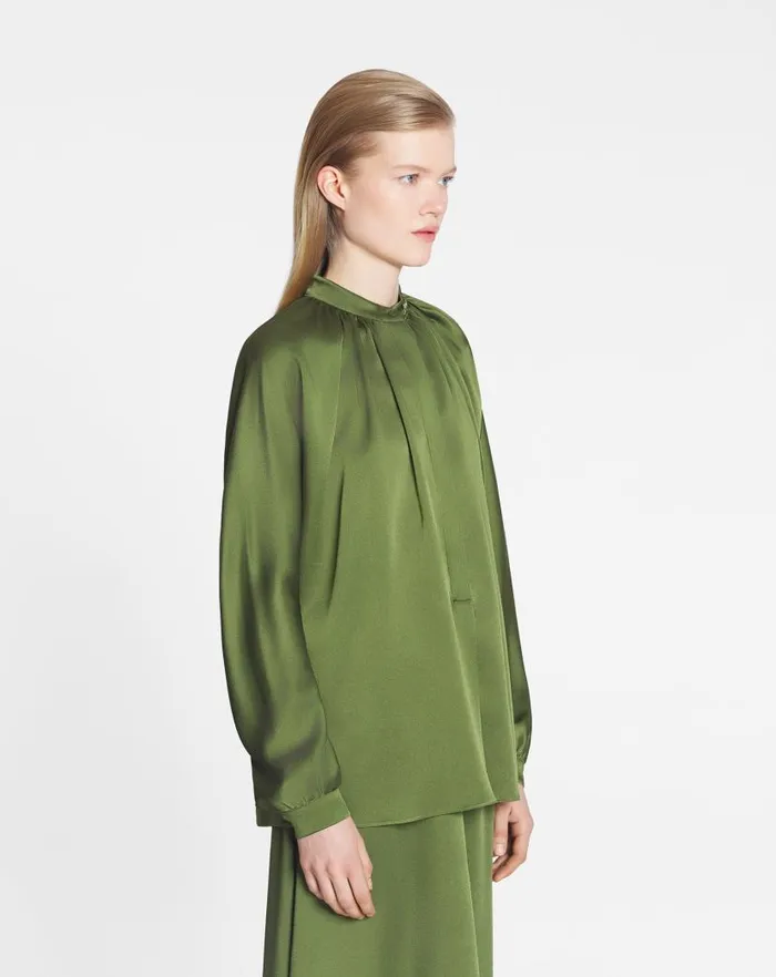 Women Lanvin Tops Flared Blouse Lichen Women Lanvin Tops Flared Blouse Lichen