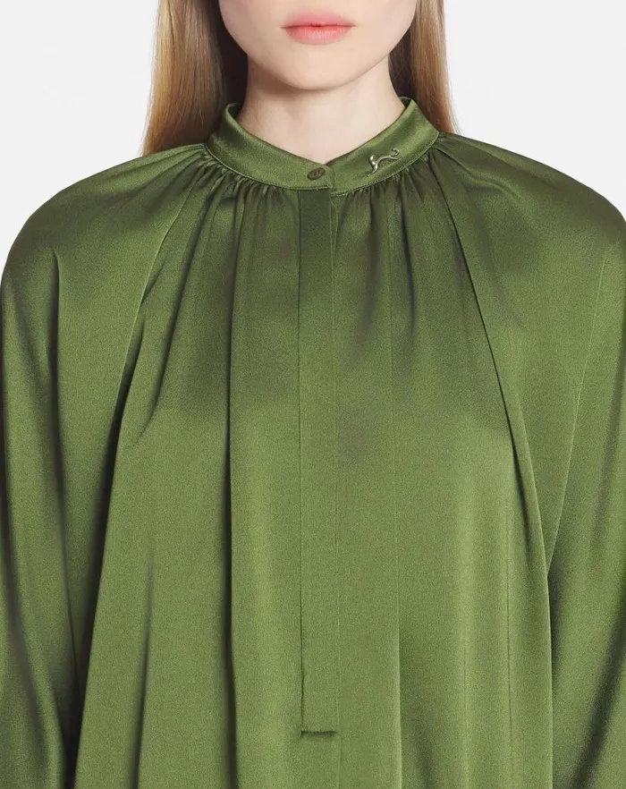 Women Lanvin Tops Flared Blouse Lichen Women Lanvin Tops Flared Blouse Lichen