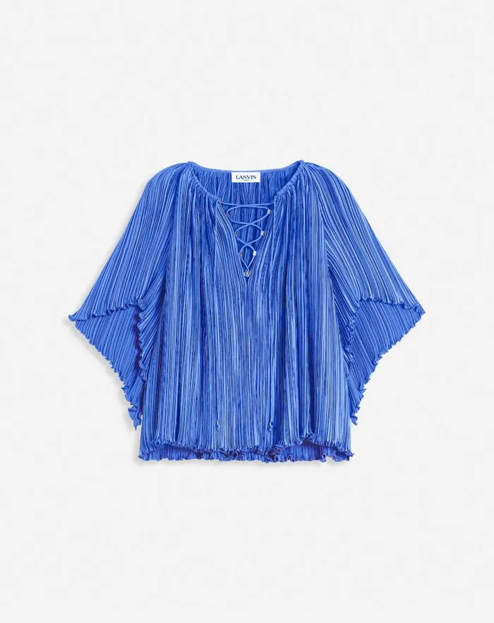 Women Lanvin Tops Shortsleeved Pleated Blouse Dream