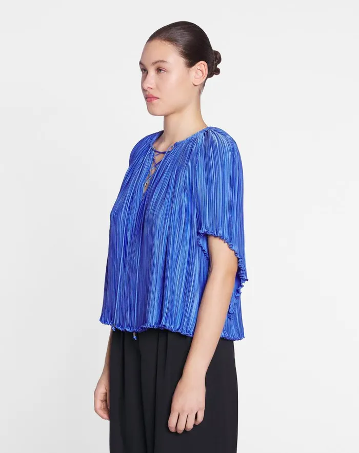 Women Lanvin Tops Shortsleeved Pleated Blouse Dream Women Lanvin Tops Shortsleeved Pleated Blouse Dream