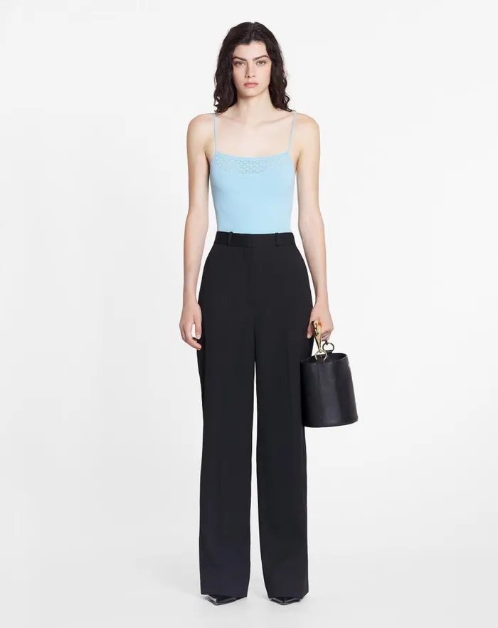 Women Lanvin Tops Tank Top With Lace Detail Budgie Women Lanvin Tops Tank Top With Lace Detail Budgie