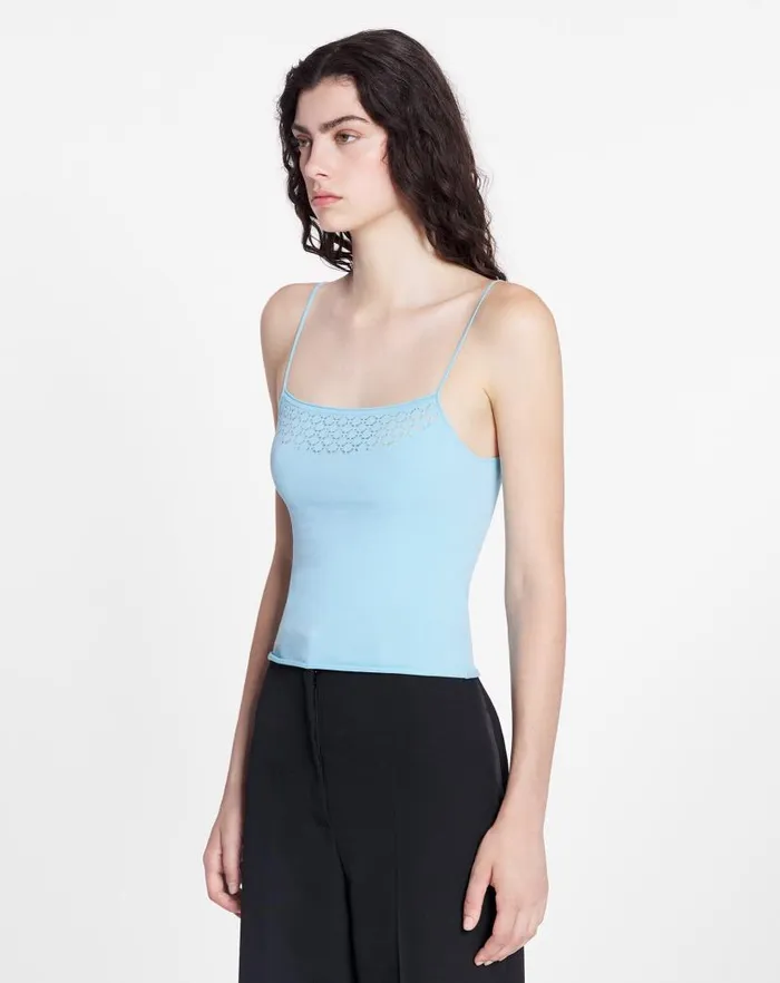 Women Lanvin Tops Tank Top With Lace Detail Budgie Women Lanvin Tops Tank Top With Lace Detail Budgie