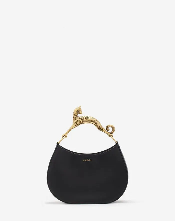 Women Lanvin Tote Bags and Top Handle Bags Hobo Cat Bag In Lamb Leather Black Women Lanvin Tote Bags and Top Handle Bags Hobo Cat Bag In Lamb Leather Black