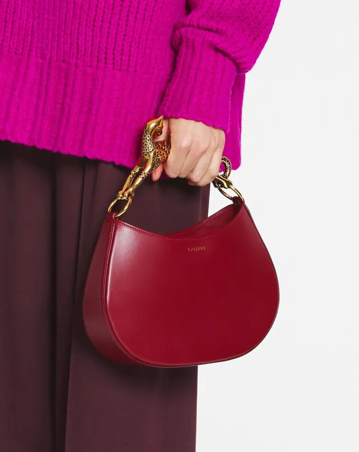 Women Lanvin Tote Bags and Top Handle Bags Hobo Cat Leather Bag Turkish Red Women Lanvin Tote Bags and Top Handle Bags Hobo Cat Leather Bag Turkish Red