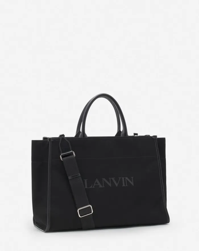 Women Lanvin Tote Bags and Top Handle Bags Inandout Medium Canvas Tote Bag Black Women Lanvin Tote Bags and Top Handle Bags Inandout Medium Canvas Tote Bag Black