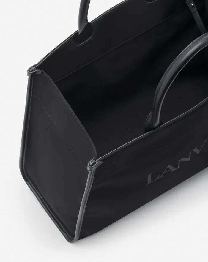 Women Lanvin Tote Bags and Top Handle Bags Inandout Medium Canvas Tote Bag Black Women Lanvin Tote Bags and Top Handle Bags Inandout Medium Canvas Tote Bag Black