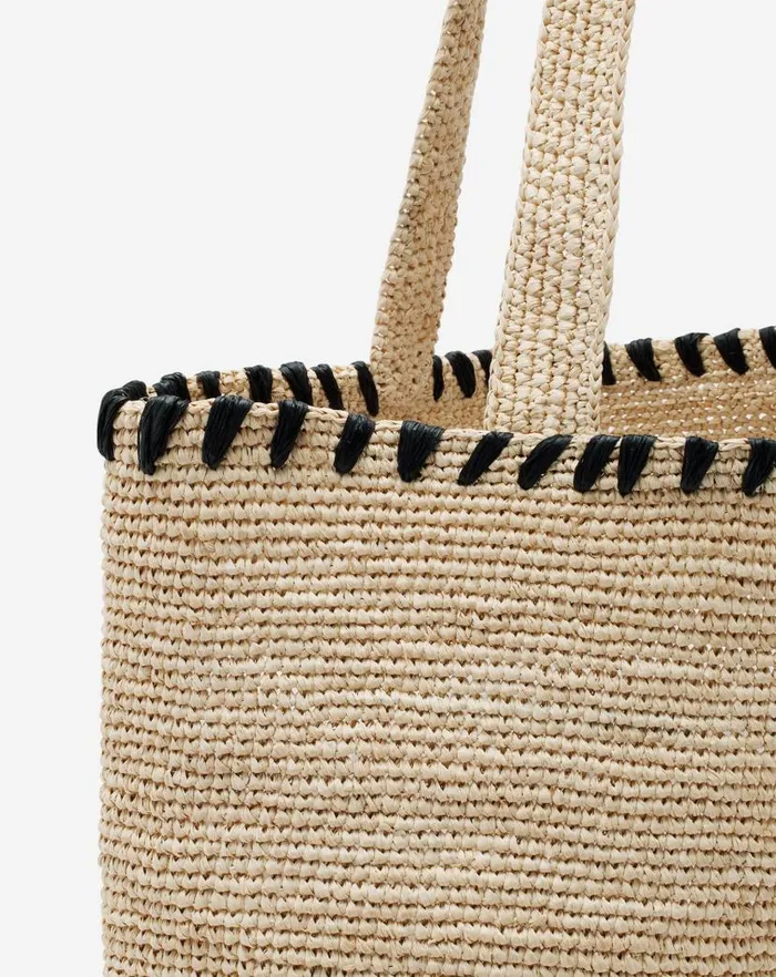 Women Lanvin Tote Bags and Top Handle Bags Lanvin Raffia Tote Bag Naturalblack Women Lanvin Tote Bags and Top Handle Bags Lanvin Raffia Tote Bag Naturalblack