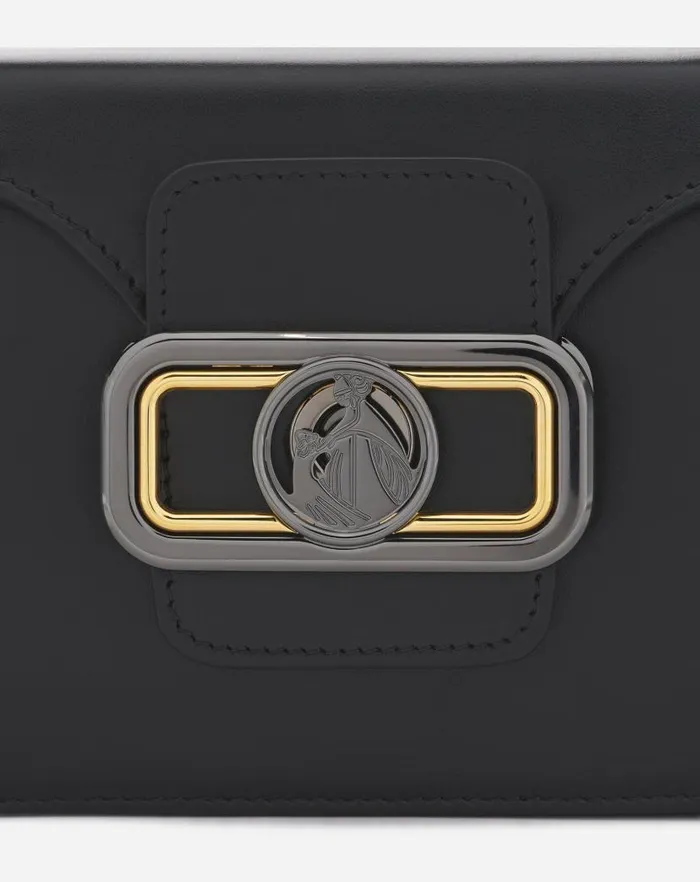 Women Lanvin Tote Bags and Top Handle Bags Medium Pencil Cat Leather Bag Black