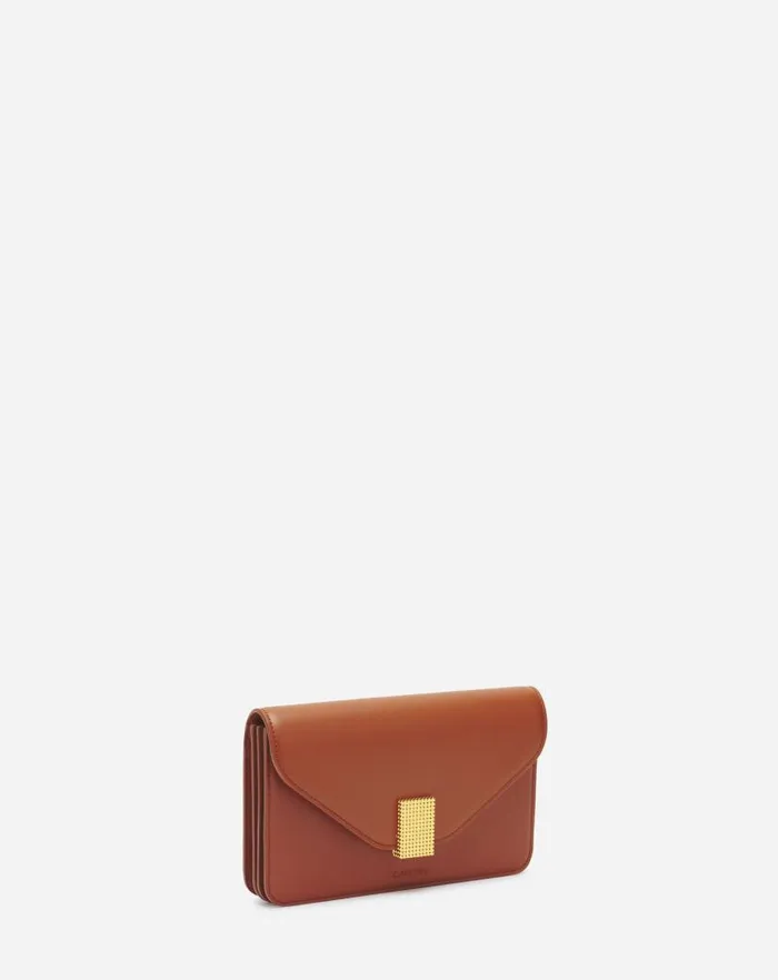 Women Lanvin Wallets and Small Leather Goods Concerto Leather Wallet Tan