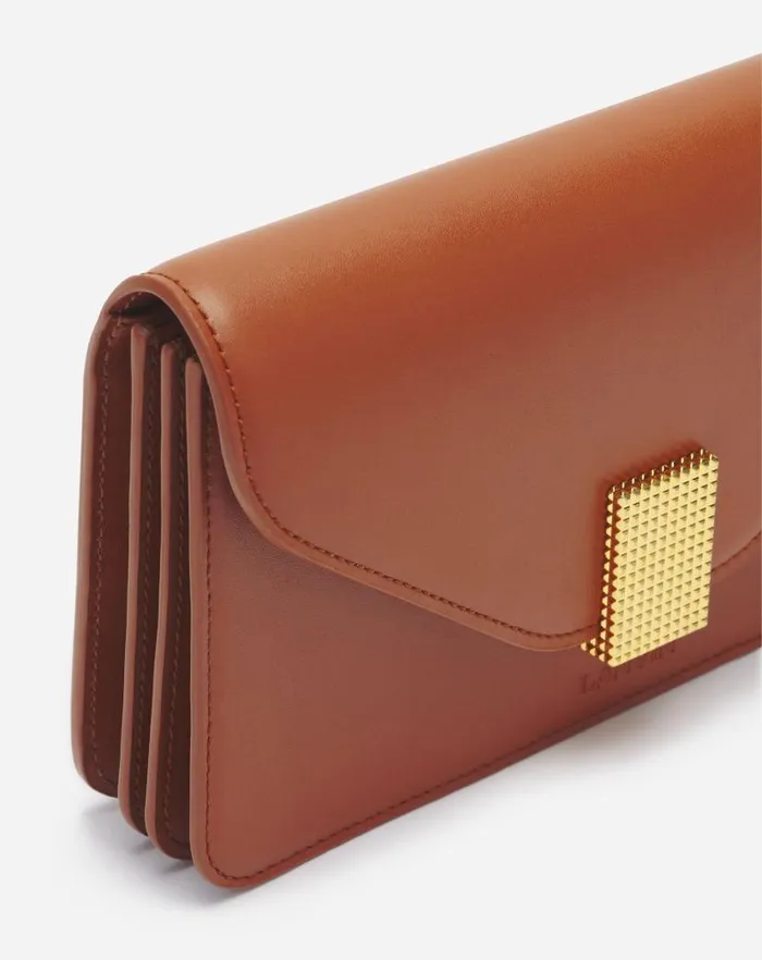 Women Lanvin Wallets and Small Leather Goods Concerto Leather Wallet Tan