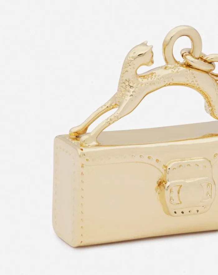 Women Lanvin Wallets and Small Leather Goods Pencil Cat Brass Key Ring Gold Women Lanvin Wallets and Small Leather Goods Pencil Cat Brass Key Ring Gold