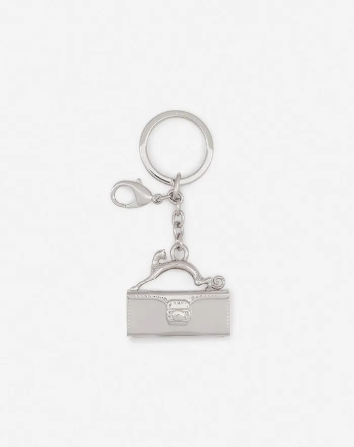 Women Lanvin Wallets and Small Leather Goods Pencil Cat Brass Key Ring Silver Women Lanvin Wallets and Small Leather Goods Pencil Cat Brass Key Ring Silver