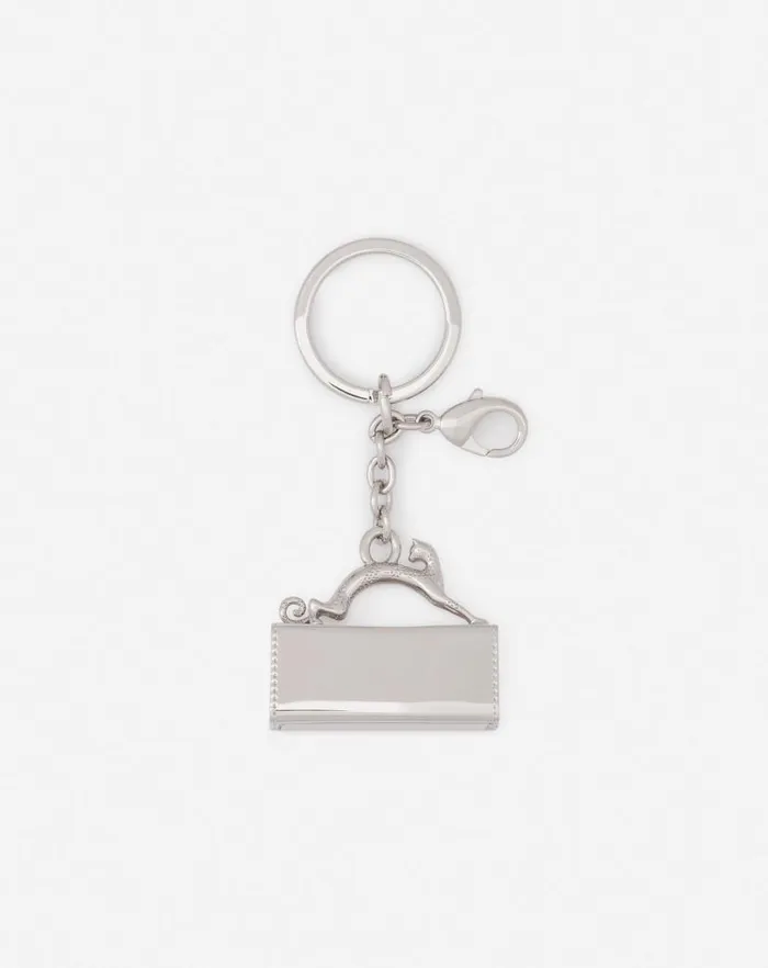 Women Lanvin Wallets and Small Leather Goods Pencil Cat Brass Key Ring Silver Women Lanvin Wallets and Small Leather Goods Pencil Cat Brass Key Ring Silver