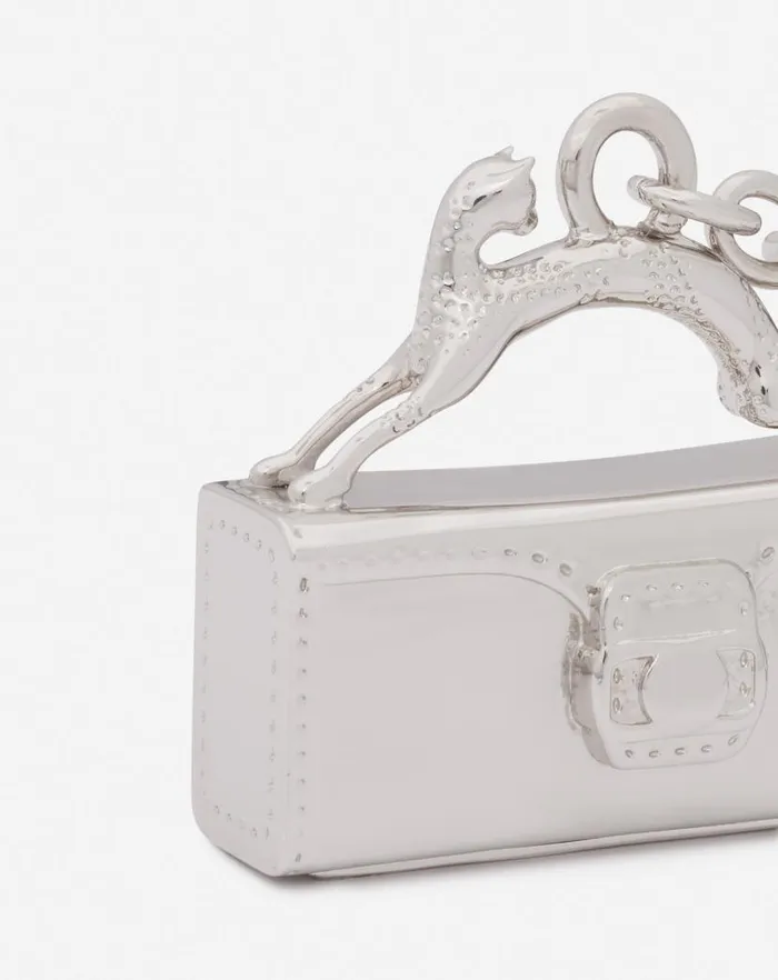Women Lanvin Wallets and Small Leather Goods Pencil Cat Brass Key Ring Silver Women Lanvin Wallets and Small Leather Goods Pencil Cat Brass Key Ring Silver