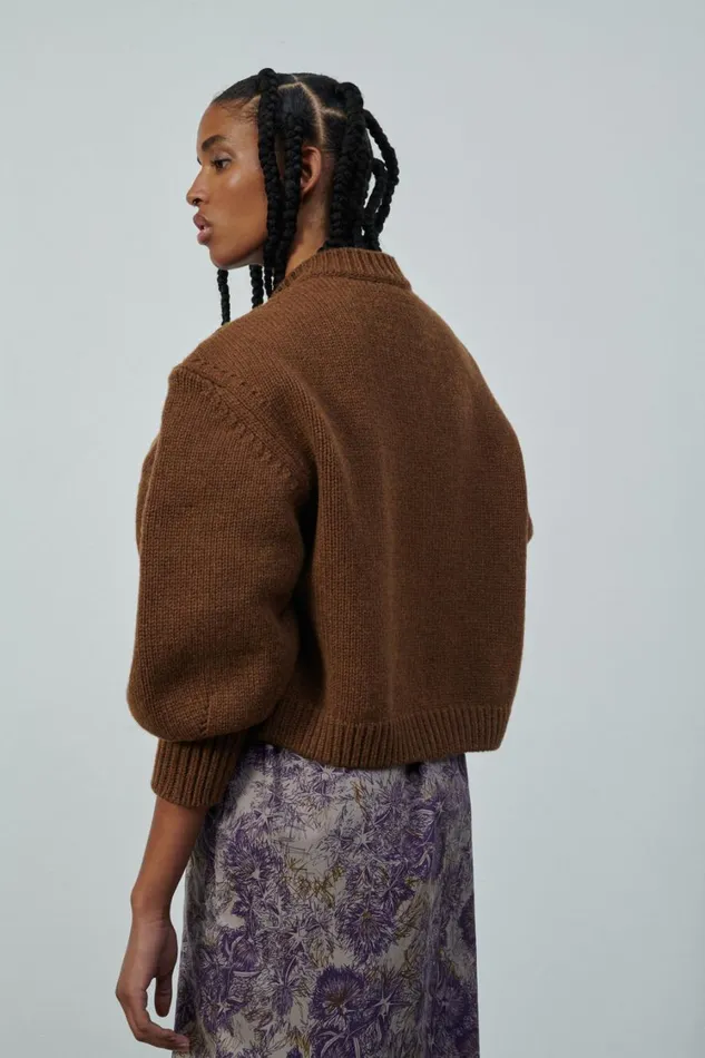 Women LEONARD CARDIGAN Chestnut Soeur Jumpers and Cardigans