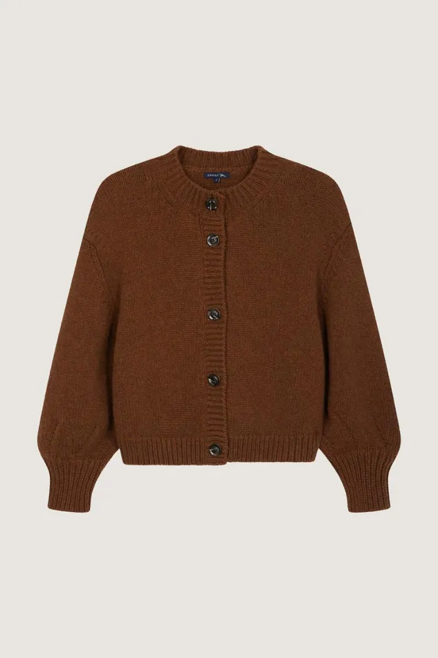 Women LEONARD CARDIGAN Chestnut Soeur Jumpers and Cardigans
