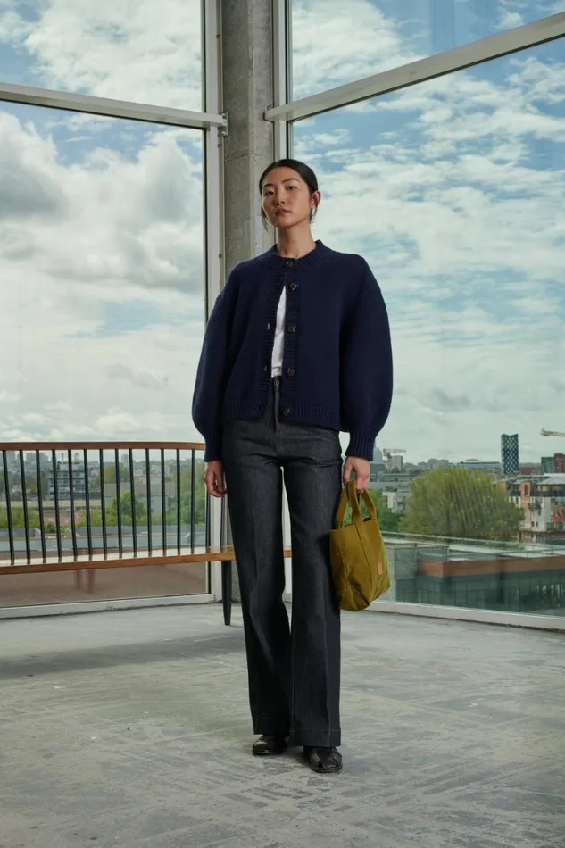 Women LEONARD CARDIGAN Navy Soeur Jumpers and Cardigans