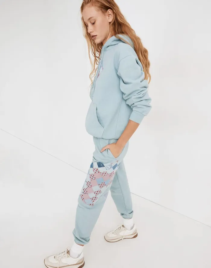 Women Loungewear Madewell Carleen Overdyed Patchwork Sweatpants