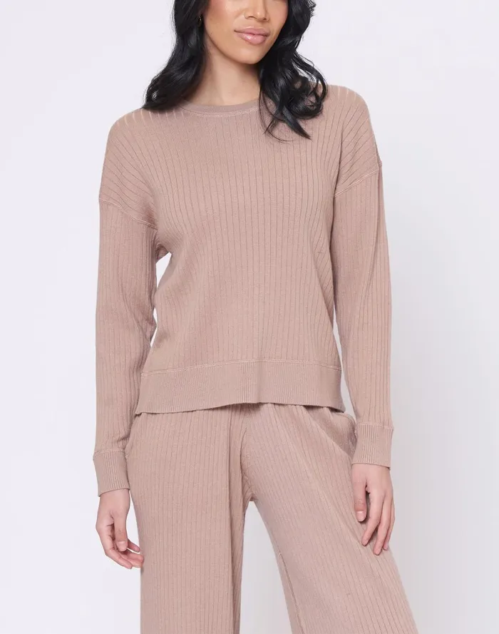 Women Loungewear Madewell LEIMERE ROSEWOOD RIBBED CREW
