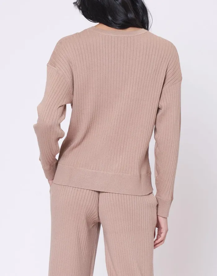 Women Loungewear Madewell LEIMERE ROSEWOOD RIBBED CREW