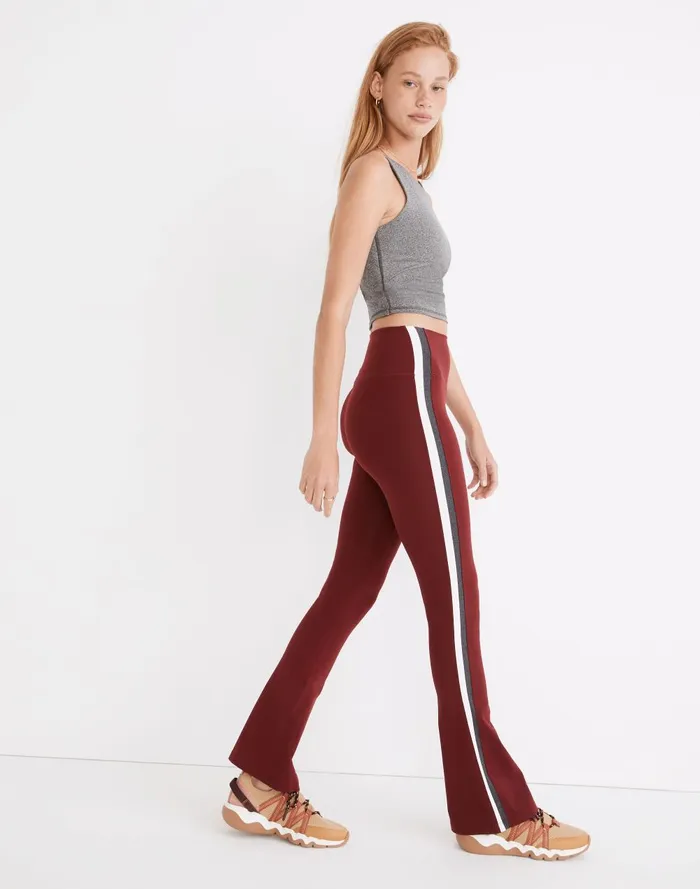 Women Loungewear Madewell Splits59 Striped Supplex Raquel HighWaist Flare Leggings