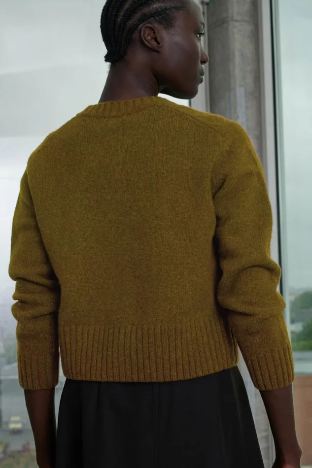 Women LYNE CARDIGAN Bronze Soeur Jumpers and Cardigans