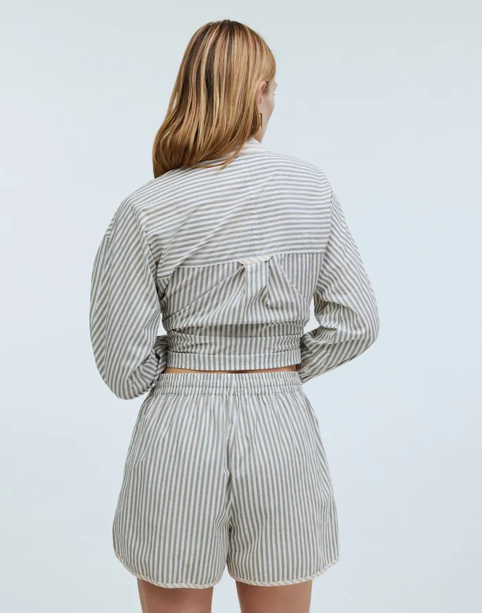 Women Matching Sets Madewell Crinkle Cotton DolphinHem Shorts