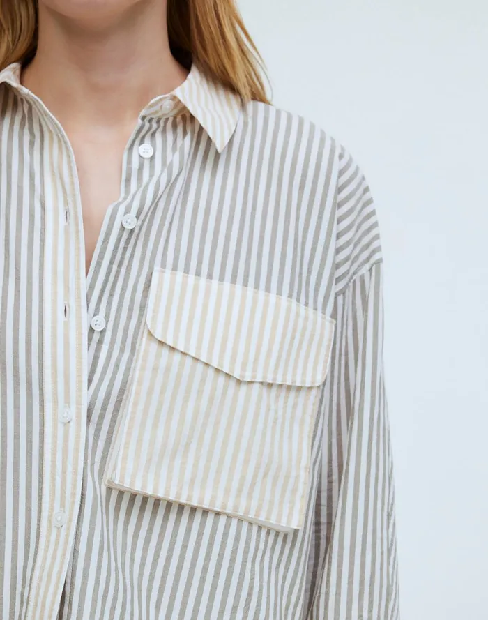 Women Matching Sets Madewell FlapPocket Crop ButtonUp Shirt In Poplin