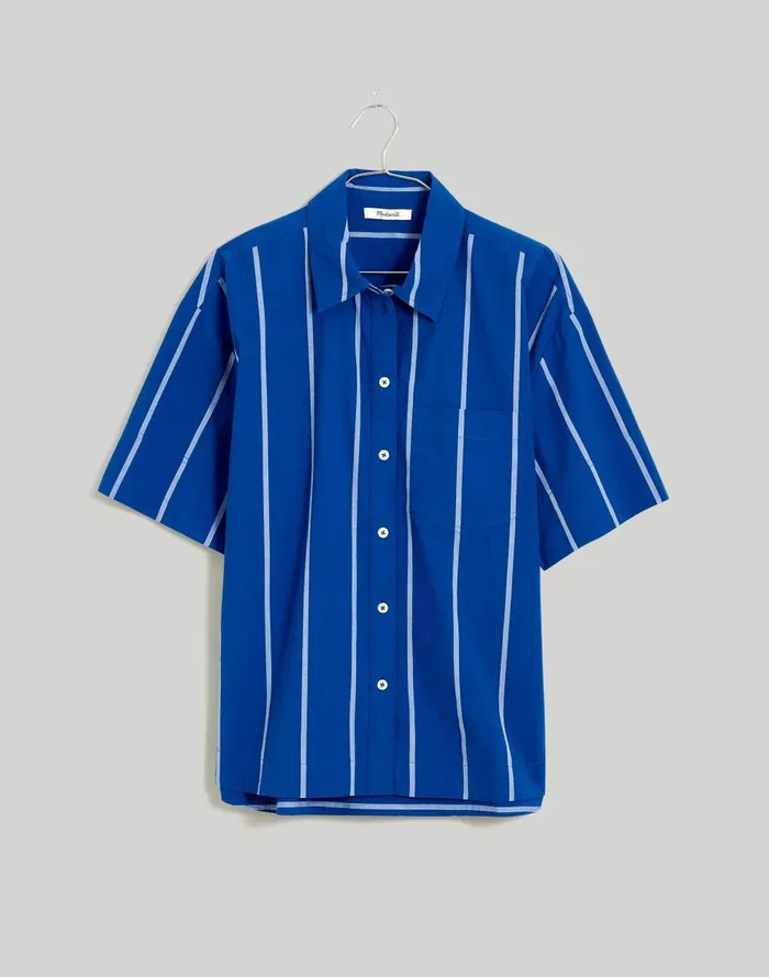 Women Matching Sets Madewell Oversized Boxy ButtonUp Shirt In Signature Poplin