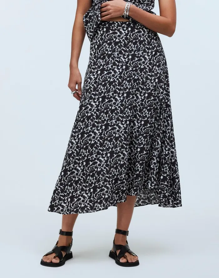 Women Matching Sets Madewell SideSlit Midi Skirt In Floral Crepe