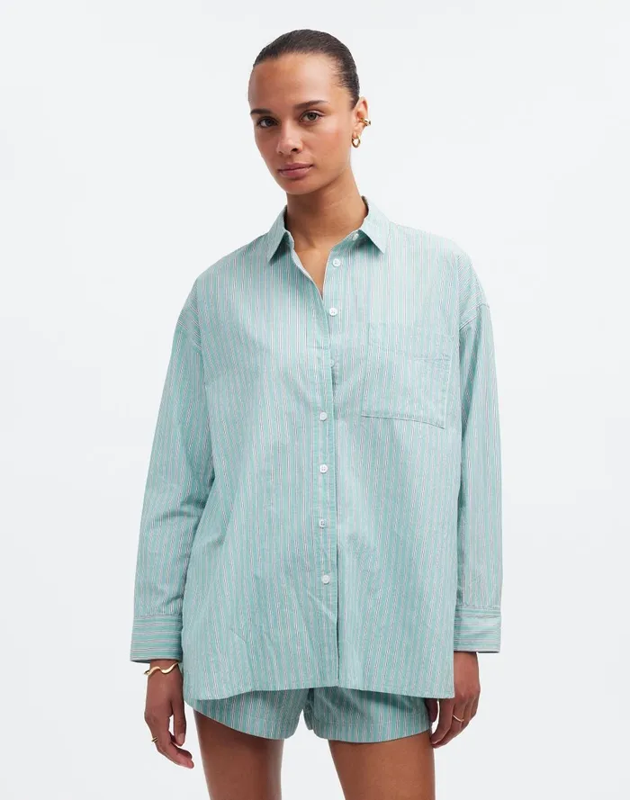 Women Matching Sets Madewell The Signature Poplin Oversized Shirt