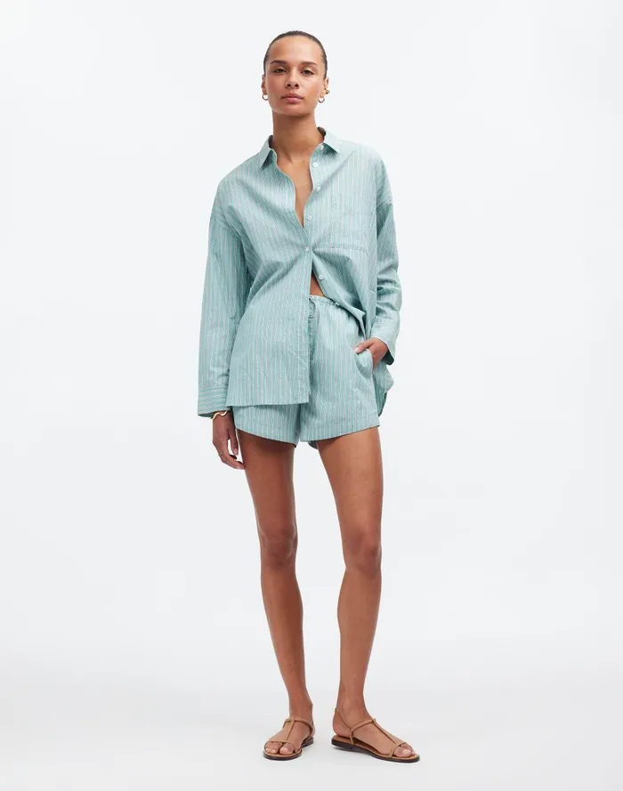 Women Matching Sets Madewell The Signature Poplin Oversized Shirt