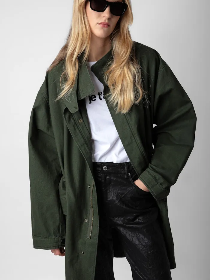 WomenMen Zadig and Voltaire Jackets and Coats Kadri Parka Kaki
