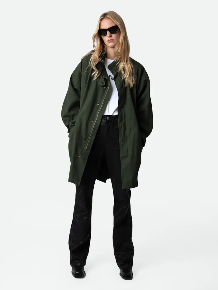 WomenMen Zadig and Voltaire Jackets and Coats Kadri Parka Kaki