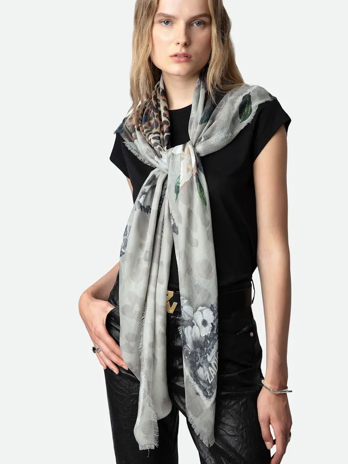 WomenMen Zadig and Voltaire Scarves Kerry Scarf Kaki