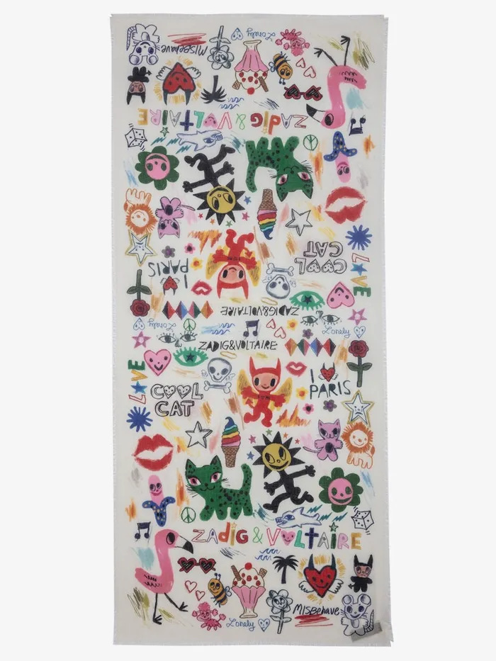 WomenMen Zadig and Voltaire Scarves Long Delta Scarf Flash