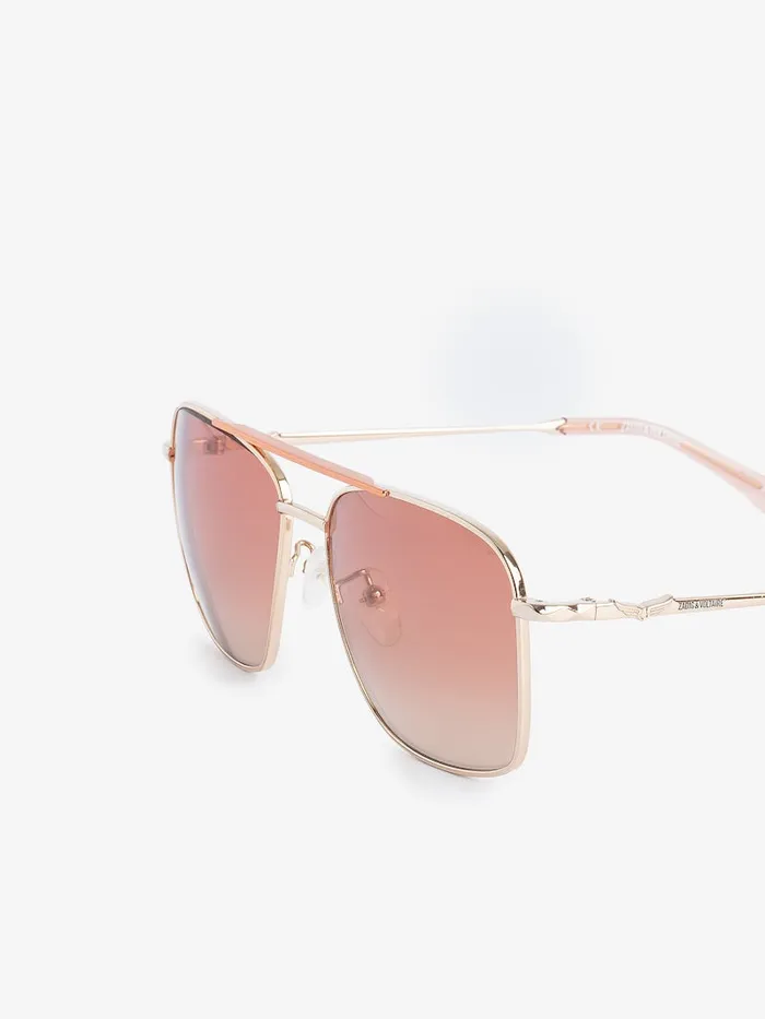 WomenMen Zadig and Voltaire Sunglasses Aviator Wings Sunglasses Cognac