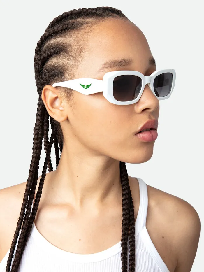 WomenMen Zadig and Voltaire Sunglasses ZV23H3 Sunglasses White
