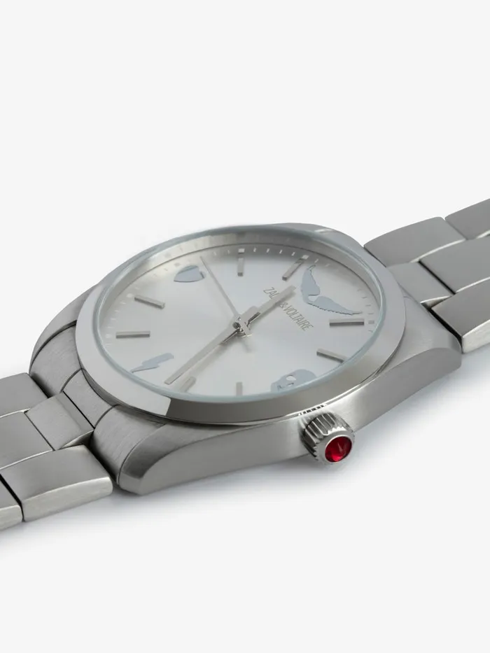 WomenMen Zadig and Voltaire Watches Time2Love Watch Silver