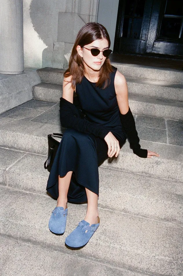 Women Mules and Flats STAUD BIRKENSTOCK BOSTON BRAID CLOG ELEMENTAL BLUE Women Mules and Flats STAUD BIRKENSTOCK BOSTON BRAID CLOG ELEMENTAL BLUE