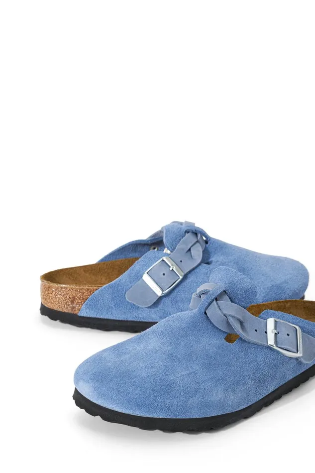 Women Mules and Flats STAUD BIRKENSTOCK BOSTON BRAID CLOG ELEMENTAL BLUE Women Mules and Flats STAUD BIRKENSTOCK BOSTON BRAID CLOG ELEMENTAL BLUE