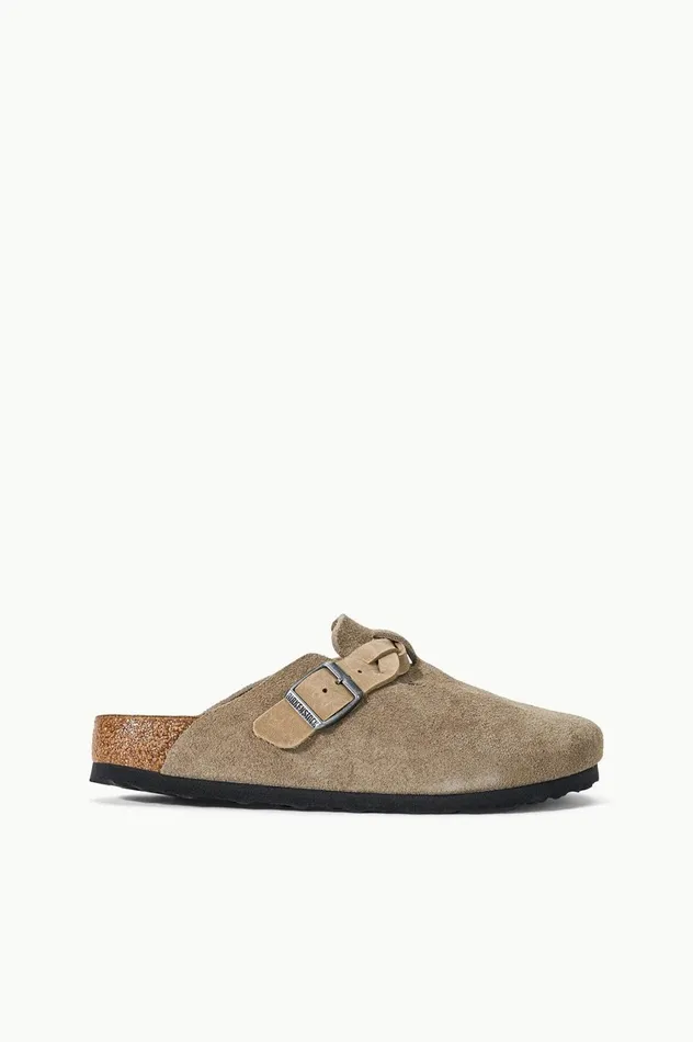 Women Mules and Flats STAUD BIRKENSTOCK BOSTON BRAID CLOG TAUPE