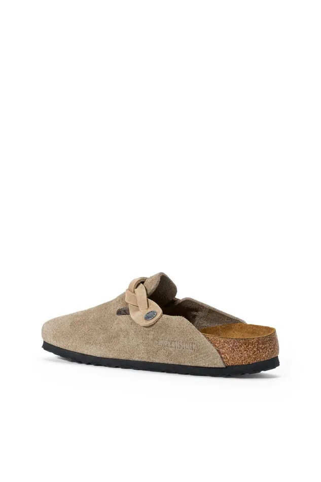 Women Mules and Flats STAUD BIRKENSTOCK BOSTON BRAID CLOG TAUPE