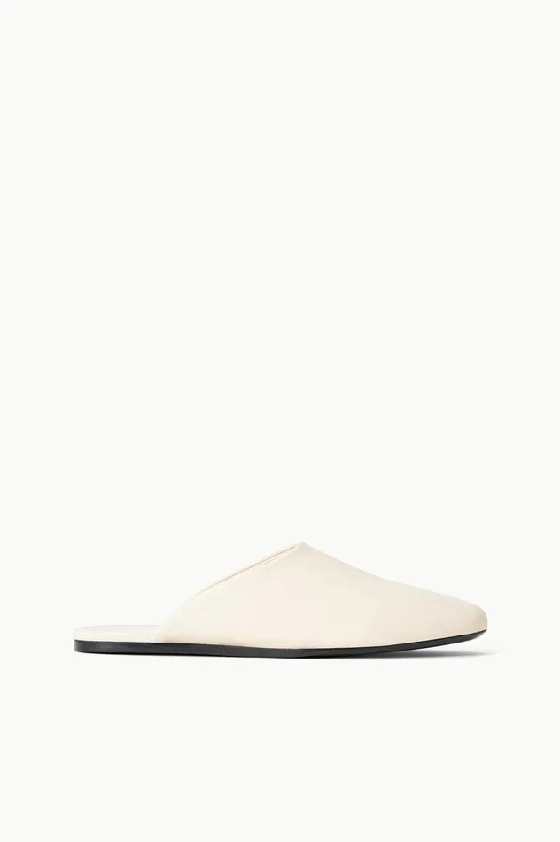 Women Mules and Flats STAUD STAUD ABBY SLIPPER CREAM