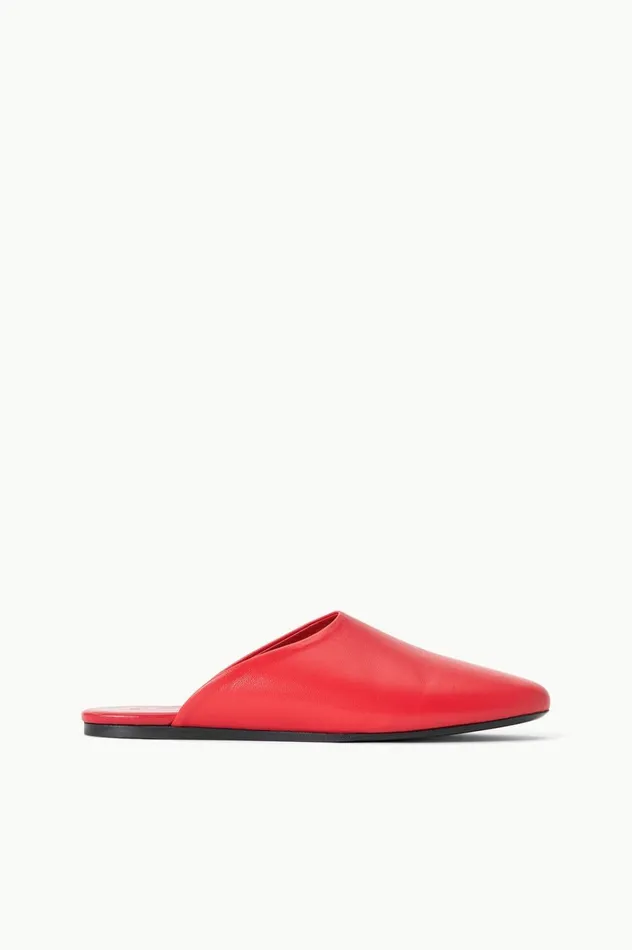 Women Mules and Flats STAUD STAUD ABBY SLIPPER RED ROSE