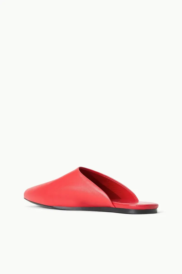 Women Mules and Flats STAUD STAUD ABBY SLIPPER RED ROSE Women Mules and Flats STAUD STAUD ABBY SLIPPER RED ROSE