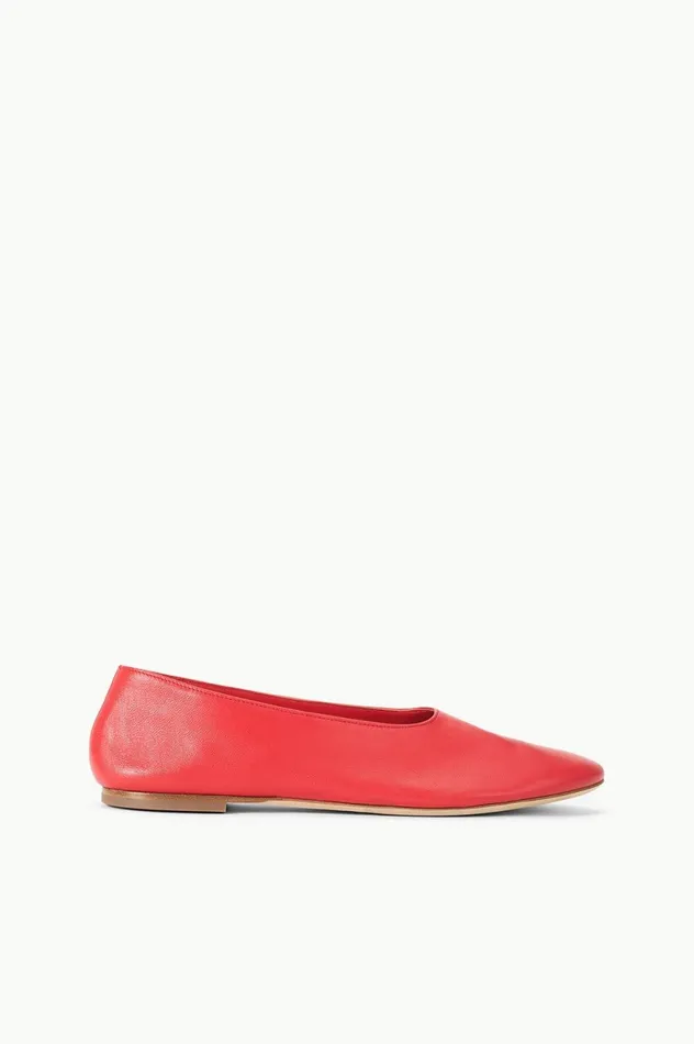 Women Mules and Flats STAUD STAUD ALBA BALLET FLAT RED ROSE