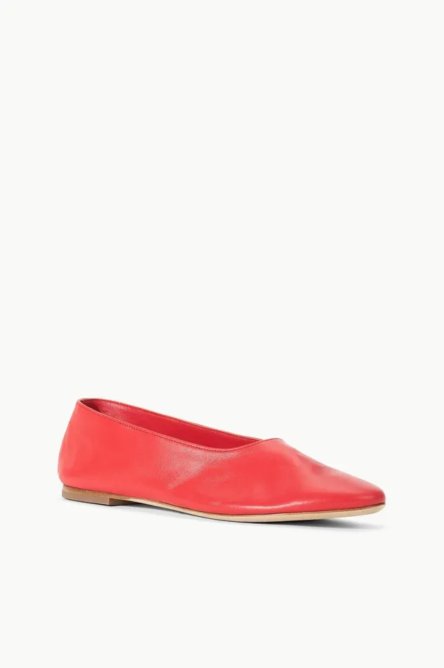 Women Mules and Flats STAUD STAUD ALBA BALLET FLAT RED ROSE Women Mules and Flats STAUD STAUD ALBA BALLET FLAT RED ROSE